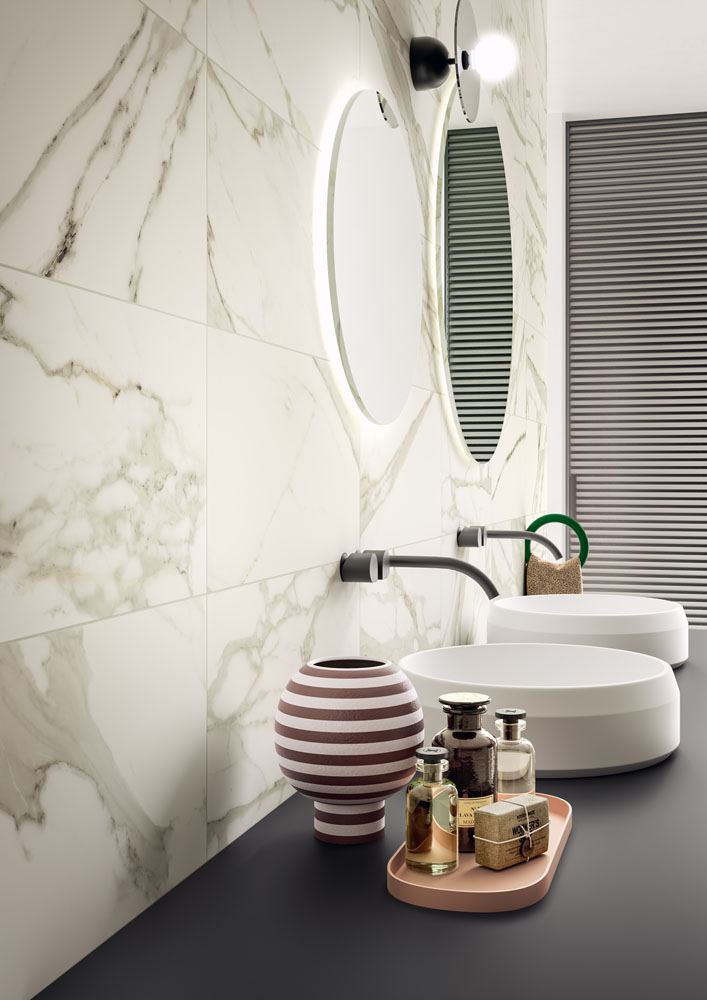 Interieur met Vanhuus marmerlook tegels