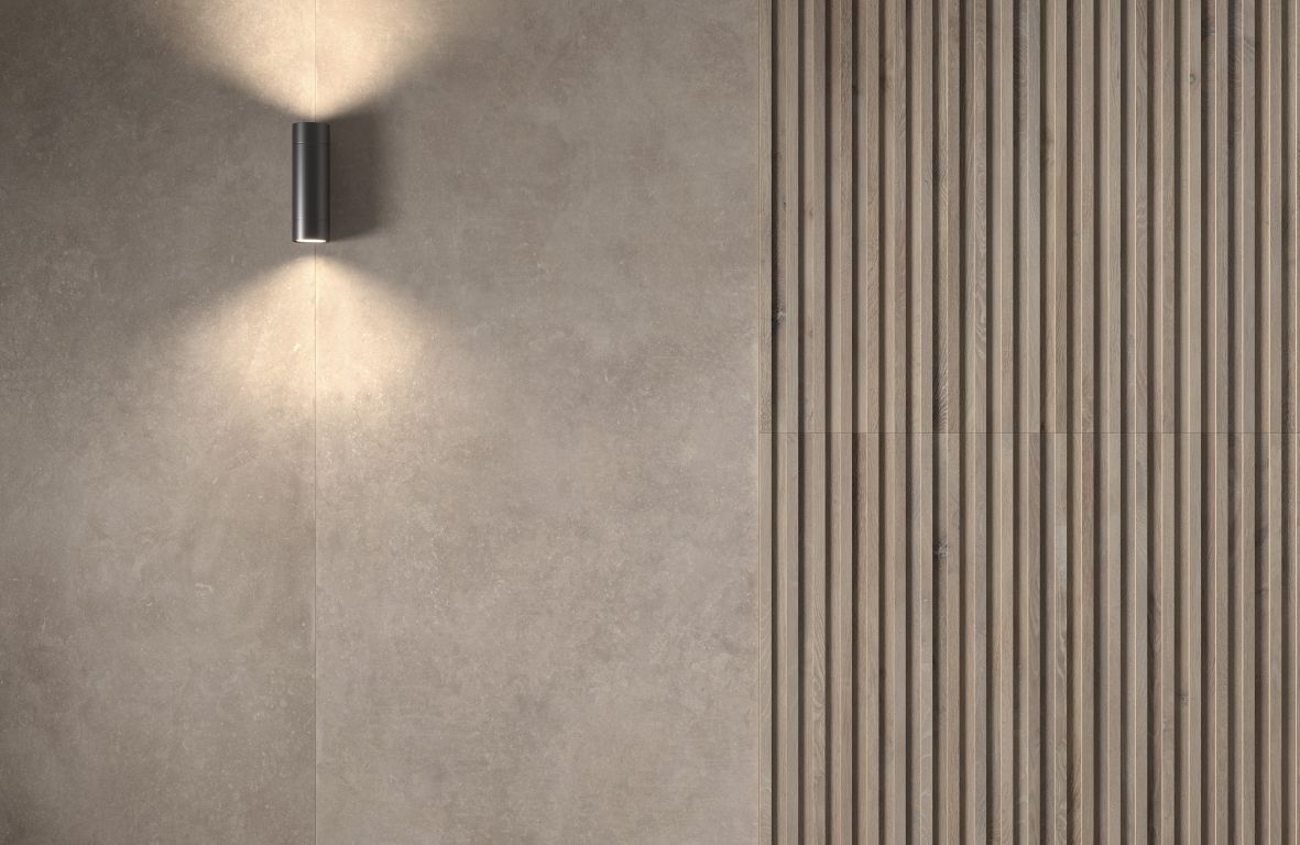 Woonkamer met lange houtlook planken