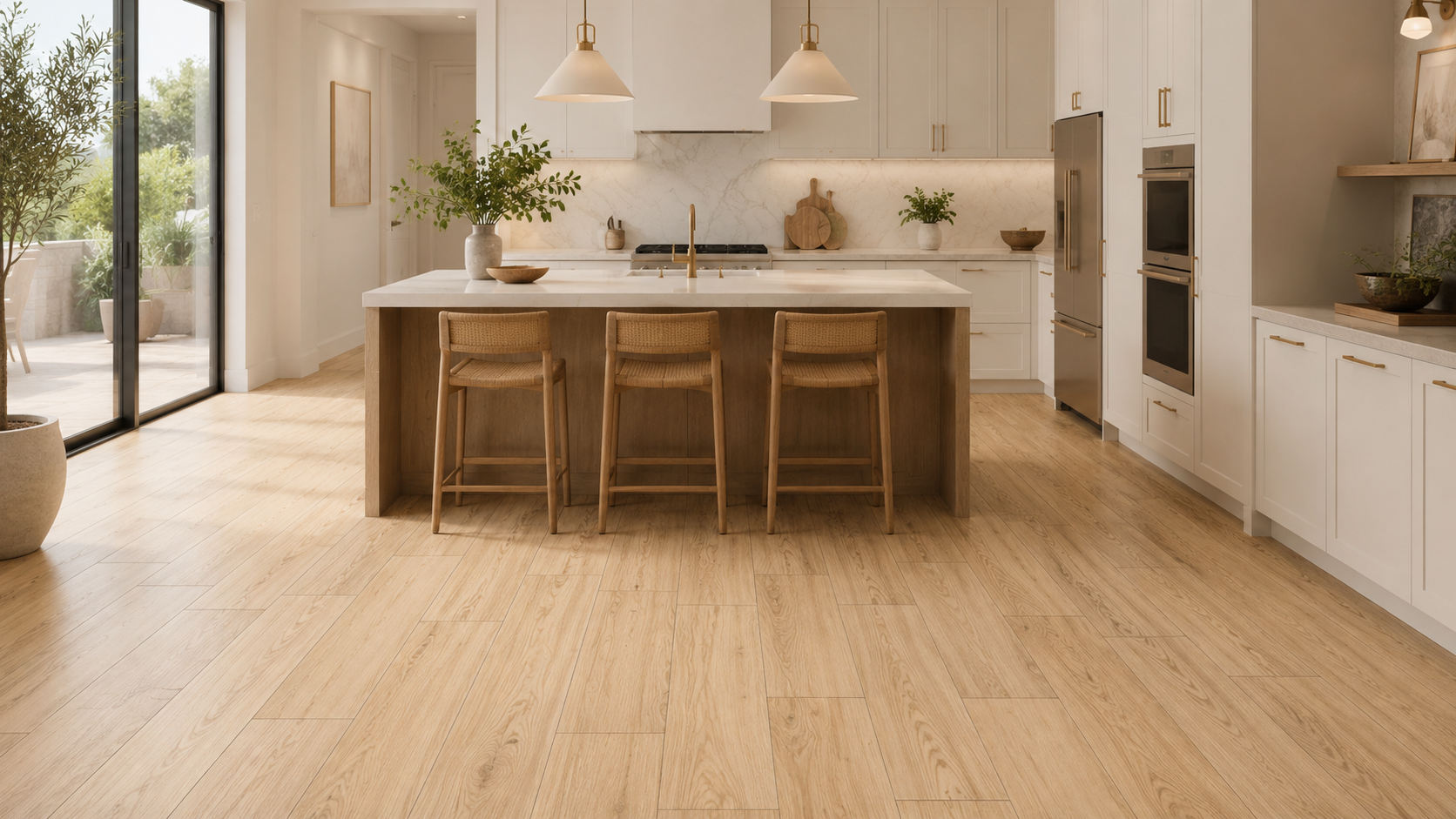 Keuken met Beste Koop Yosemite houtlook tegels